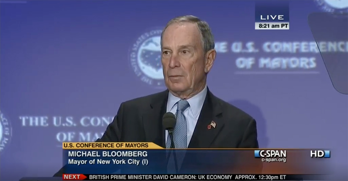 Michael Bloomberg speaks at a conference