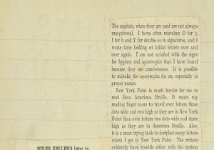A typed letter