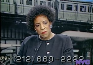 Still image from a tv talk show